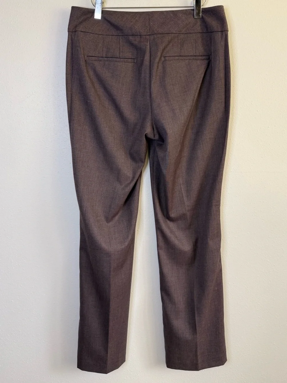 Ann Taylor Factory Curvy Fit Pants Size 6 Plum Brown Straight Leg Dress Pants